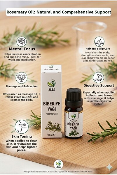 ASL Rosemary Oil 10 ml – Cold Pressed Natural Hair, Skin and Massage Care Oil