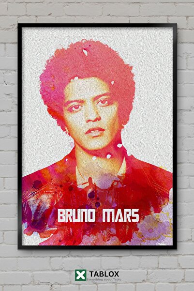 TABLOX Bruno Mars Τραγουδιστής Ποπ Μουσική Φανκ Πορτρέτο Διακοσμητικός πίνακα...