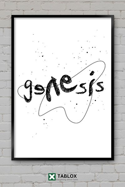 TABLOX Genesis Group Phil Collins Tony Banks Ροκ μουσική Αφίσα με κορνίζα Δια...