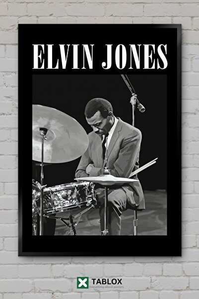 TABLOX Tribute in Memory Elvin Jones Jazz Drummer Music Poster Frame Look Dec...