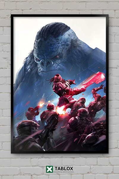 TABLOX Rise Of Atriox Halo Wars Warrior Space Game Frame View Decorativă masă...