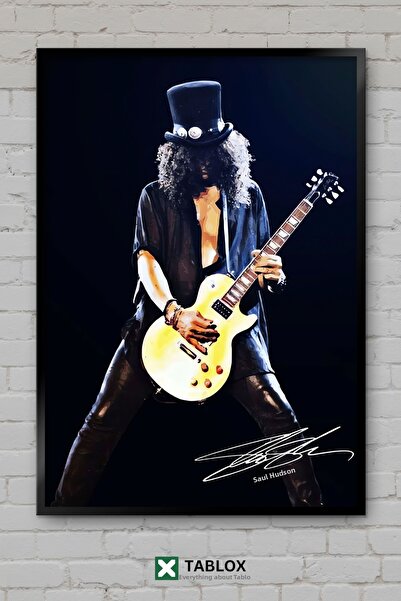 TABLOX Slash Guns N Roses Κιθαρίστας Μουσικής Αφίσα Μουσικής με Πλαίσιο Διακο...