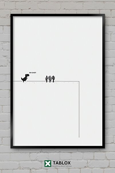 TABLOX Oops White White Funny Quote Poster Art Frame Look Decorative Mdf Pain...
