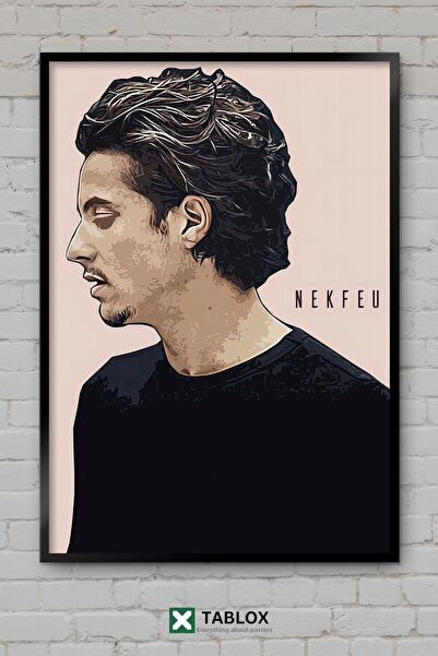 TABLOX Nekfeu Rapper Ράπερ Γαλλική αφίσα μουσικής χιπ χοπ με κορνίζα Διακοσμη...