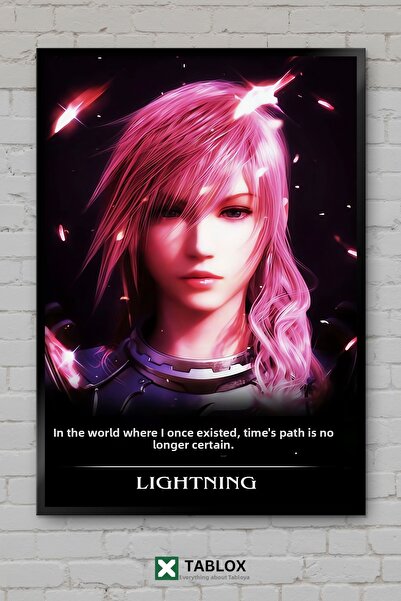 TABLOX Αφίσα χαρακτήρων παιχνιδιού Lightning Final Fantasy, Διακοσμητικός πίν...