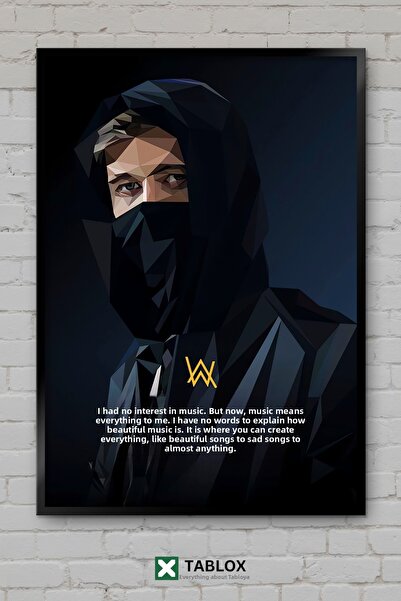 TABLOX Alan Walker Dj Παραγωγός ηλεκτρονικής μουσικής Πορτρέτο με πλαίσιο Δια...