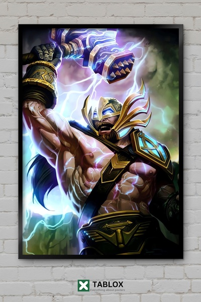 TABLOX Smite Game Gods War Mythology Tablou decorativ înrămat din MDF