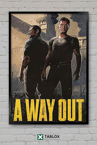 TABLOX A Way Out Escape Path Action Adventure Game Αφίσα Παιχνιδιού με Πλαίσι...