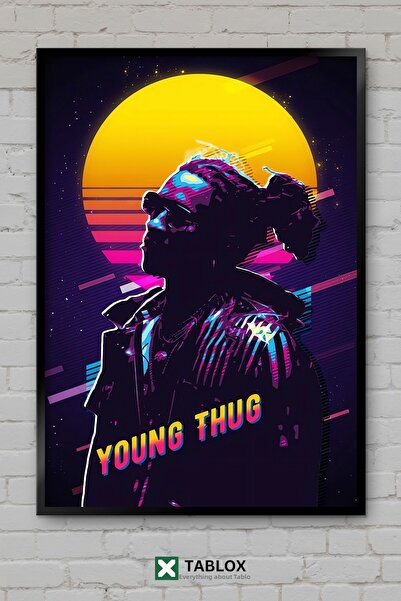 TABLOX Young Thug Ράπερ Ράπερ Χιπ Χοπ Μουσική Πορτρέτο Αφίσα Πλαίσιο Εμφάνιση...