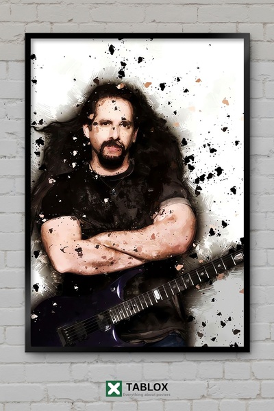 TABLOX Джон Петручи китарист от Dream Theater, декоративна MDF картина с моти...