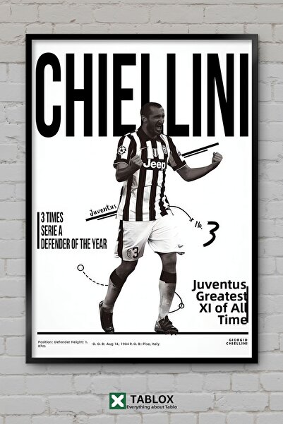 TABLOX Giorgio Chiellini Ποδοσφαιριστής Ιταλίας Πορτρέτο Αμυντικής Ομάδας Αθλ...