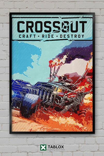 TABLOX Poster de acțiune Crossout Game Car Battle Action, tablou decorativ în...