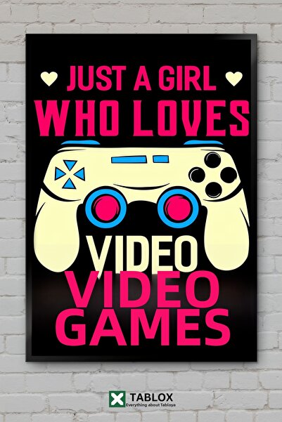 TABLOX Gaming Player Video Game Gamer Αφίσα Νέον με Εμφάνιση Κορνίζας Τέχνης ...