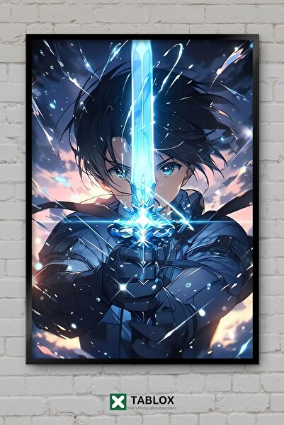 TABLOX Κίριτο Sword Art Online Άνιμε Μάνγκα Σπαθί Χαρακτήρας Πλαίσιο Εμφάνιση...