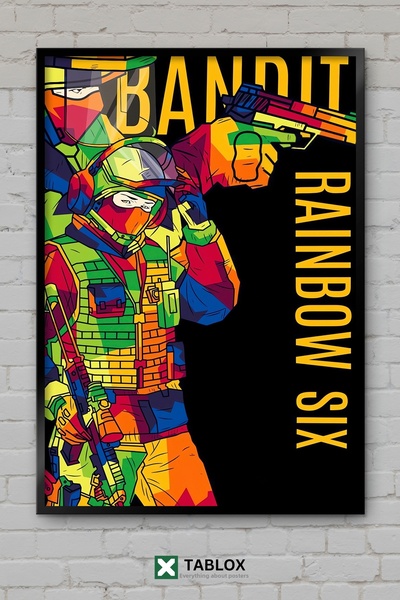 TABLOX Rainbow Six Siege Pop Art Game Character Fps Tablou decorativ înrămat ...