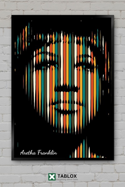 TABLOX Aretha Franklin Cântăreață, Muzică soul, Cadru decorativ cu aspect de ...
