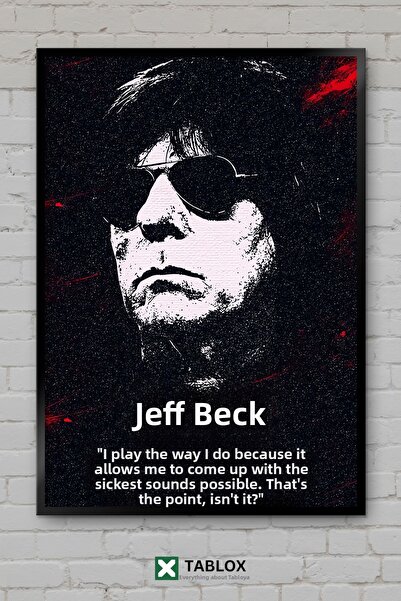 TABLOX Jeff Beck Chitarist Muzică rock Scenă Tablou decorativ înrămat din MDF