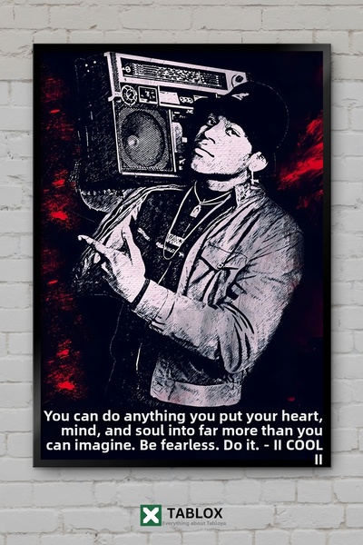 TABLOX Ll Cool J Ράπερ Ράπερ Χιπ Χοπ Μουσική Πορτρέτο Αφίσα Πλαισιωμένο Διακο...