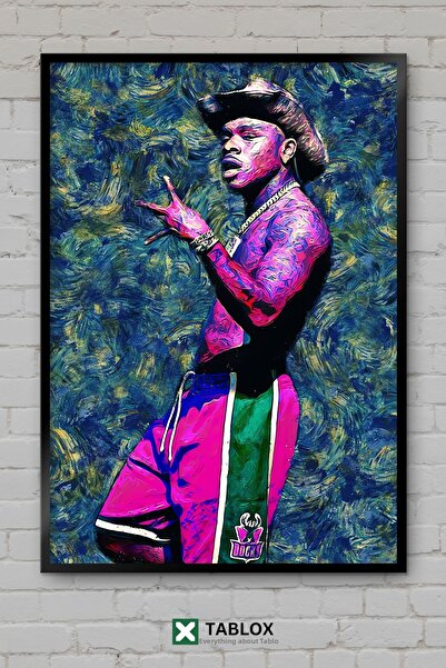 TABLOX Dababy Rapper Rapper Hip Hop Poster muzical înrămat Tablou decorativ d...