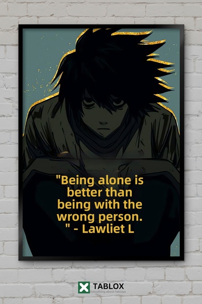 TABLOX Death Note Απόσπασμα Κειμένου Ανιμέ Μάνγκα Χαρακτήρας Διακοσμητικός Πί...