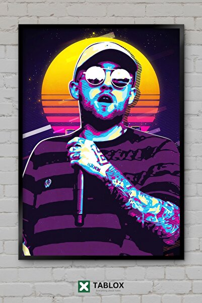 TABLOX Mac Miller Rapper Rapper Hip Hop Artist muzical Tablou decorativ înrăm...