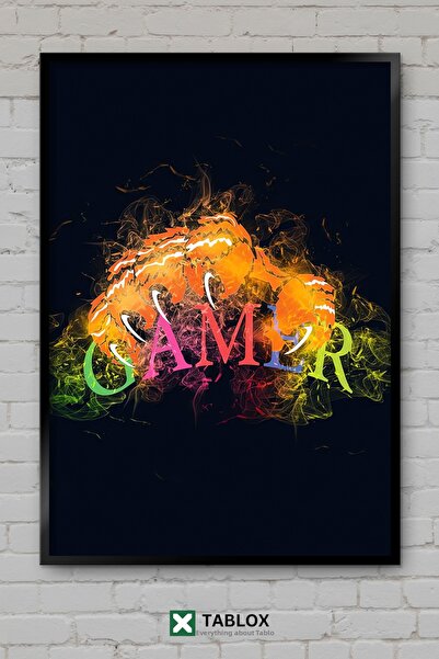 TABLOX Gamer Player Gaming Neon Αφίσα Διακοσμητικό Τέχνημα Τοίχου Διακοσμητικ...