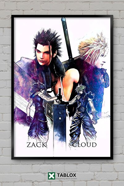 TABLOX Final Fantasy Vii Βιντεοπαιχνίδι RPG Φανταστική αφίσα με πλαίσιο Διακο...