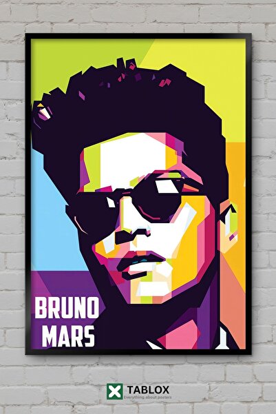 TABLOX Bruno Mars Τραγουδιστής Ποπ Μουσική Φανκ Πορτρέτο Διακοσμητικός πίνακα...