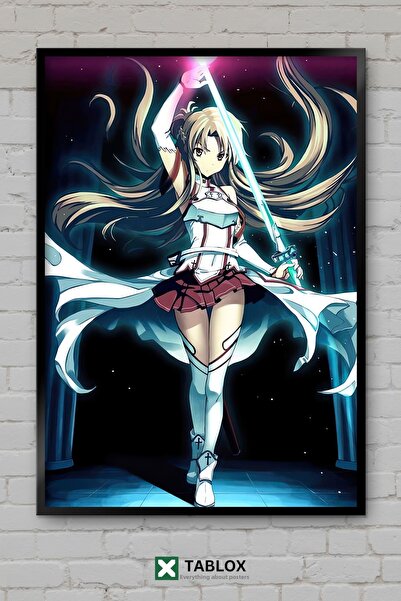 TABLOX Sword Art Online Anime Manga Jocuri cu sabie Tablou decorativ din MDF ...