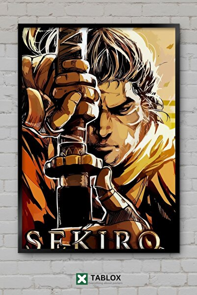 TABLOX Poster de acțiune Sekiro Game Samurai Souls cu aspect de cadru, tablou...