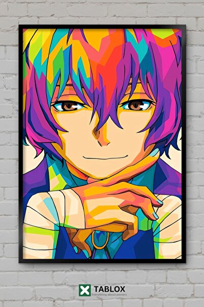 TABLOX Bungo Stray Dogs Ανιμέ Μάνγκα Ιαπωνική Αφίσα με Χαρακτήρες Κορνιζαρισμ...