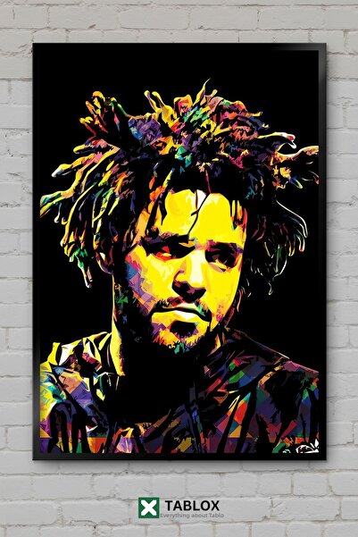 TABLOX J Cole Rapper Rapper Muzică Hip Hop Cântec Album Tablou decorativ înră...