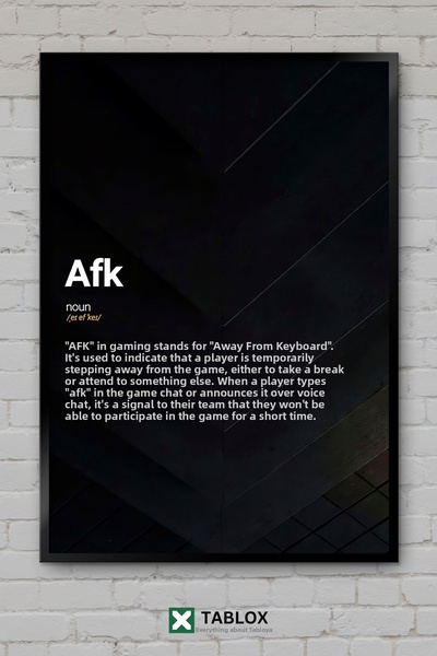 TABLOX Afk Away from Keyboard Gaming Player Humor Art Frame Appearance Decora...