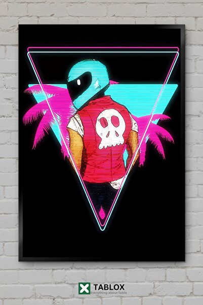 TABLOX Hotline Miami Video Game Retro Action Neon Poster Frame Look Decorativ...