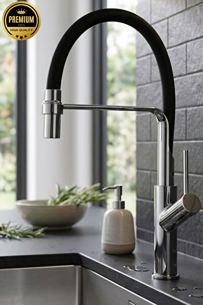 banyonatural First Quality Stainless Brass Flexible Pipe Sink Faucet