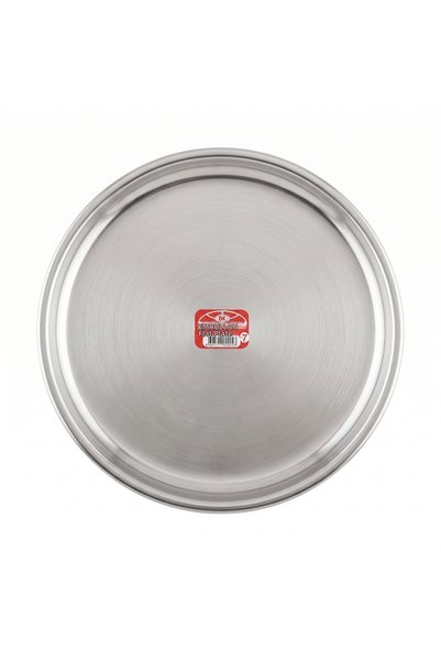 Emrullah Rostfrei Stainless Steel Flat Plate No:7 Ø25,00 cm Round Tableware M...
