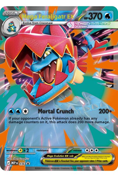 Pokemon Mega Feraligatr Ex # 36 Promo Original Cards