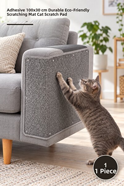 Yenilig 1 Piece Cat Scratching Mat – Adhesive 100X30 cm Durable Eco-Friendly ...