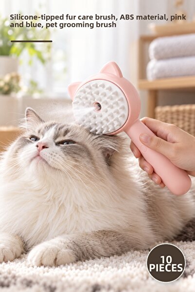 Yenilig 10 Pieces Spray Massage Comb for Cats and Dogs – Silicone Tip Hair Gr...