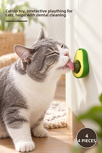 Yenilig 4 Pieces Avocado Catnip Play Ball – Catnip Toy, Interactive Toy for C...