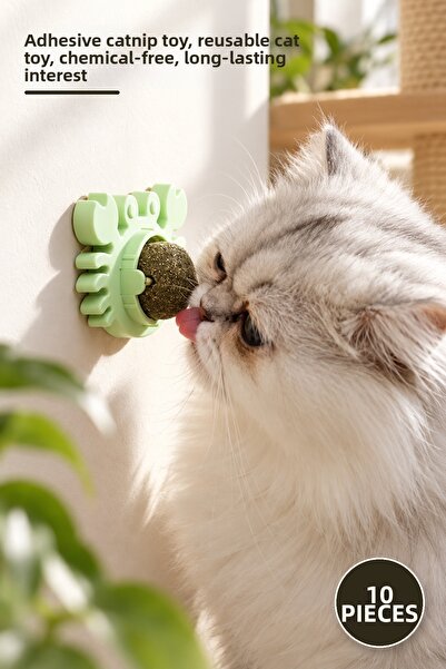 Yenilig 10 Pieces Crab Catnip Play Ball – Sticky Catnip Toy, Edible Cat Toy, ...