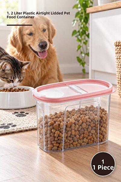 Yenilig 1 Piece Food Container – 1.2 Liter Plastic Nutrition Container with A...