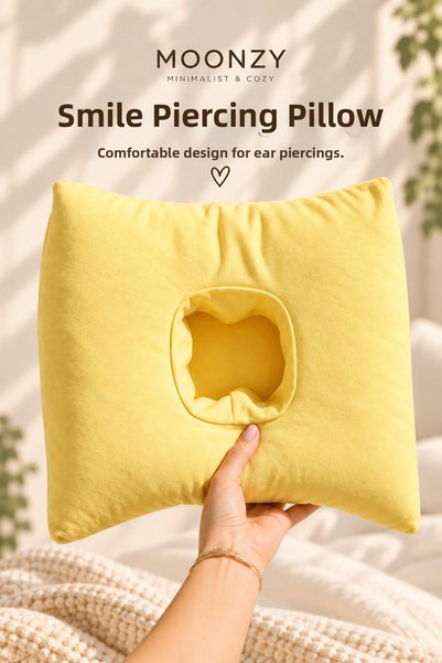 moonzy - minimalist & cozy Perna Smile Piercing – Pernă cu design special, cu...