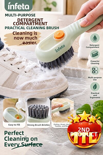 İnfeta Shoe and Boot Cleaning Brush with Detergent Container, Multi-Purpose W...