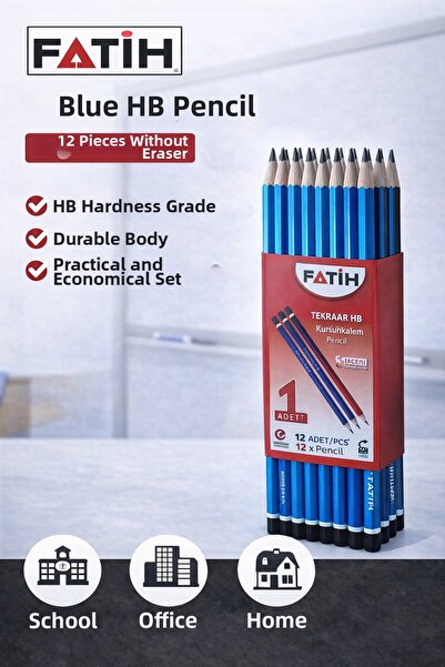 Bezos Fatih Mercanlı 12010 Hb Pencil 12 Pieces