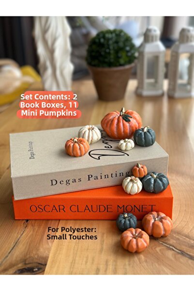 FOR POLYESTER Küçük Dokunuşlar Fabric Bookcase+Pumpkin Set Bookshelf/ Coffee ...