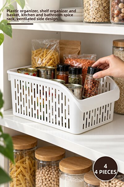 Yenilig 4 Pieces Large Size Closet Organizer – Plastic Organizer, Shelf Organ...