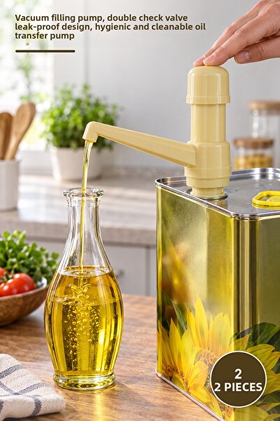 Yenilig 2 Pieces Liquid Oil Pump – Vacuum Filling Pump, Leak-Proof Design wit...