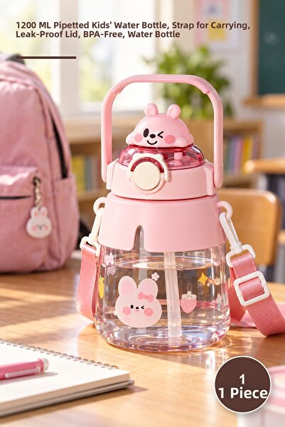 Yenilig 1 Piece Cute Animals Water Bottle – 1200 ml Children's Water Bottle w...