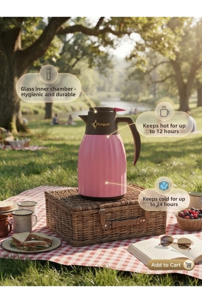 Penguen Png-7007 Glass Thermos 1.0 Liter